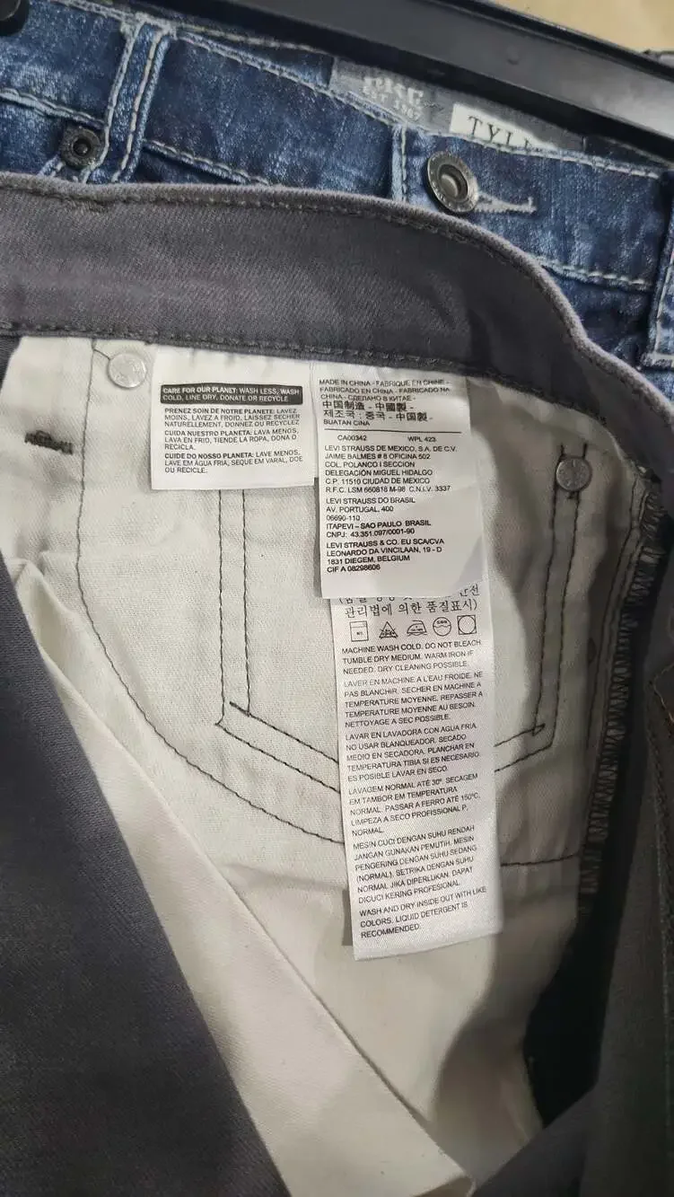 Levi's 511 Slim Fit Grey 5-Pocket Pants Size 36x30
